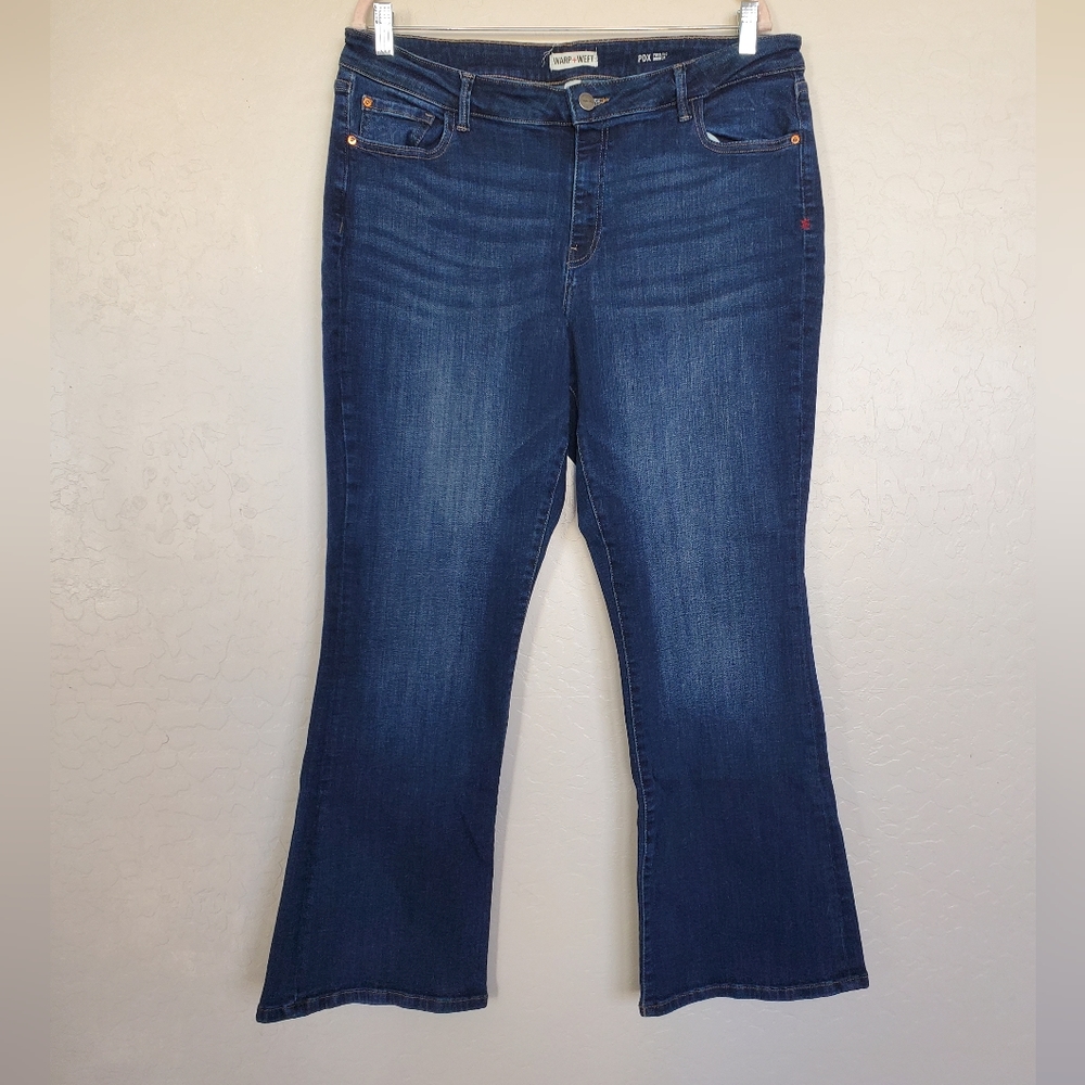 Warp + Weft PDX Portland Bootcut Denim Jeans Dark Blue Women's Size 16/30